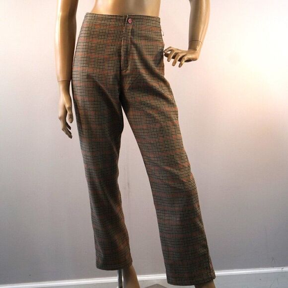 John Galt Brandy Melville 90s Y2K Plaid Kim Pants Sz 27 High Waist - Picture 5 of 9